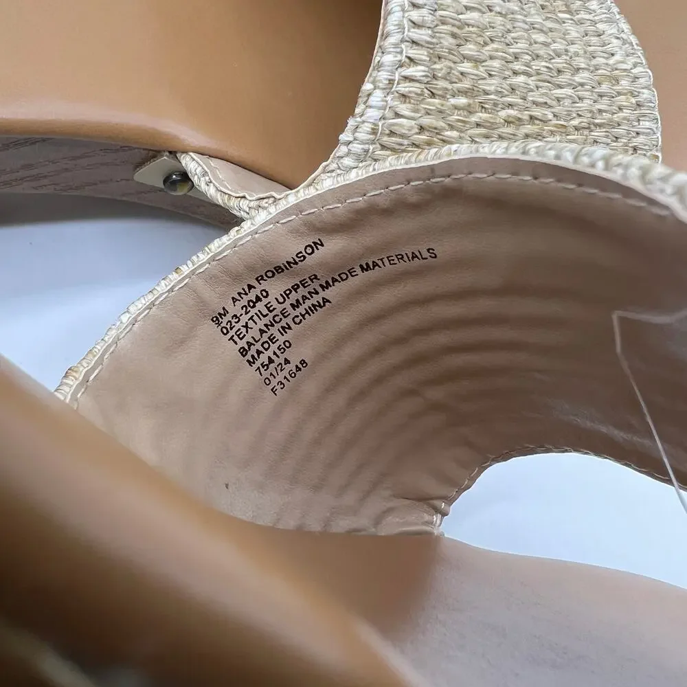 a.n.a. Women Shoes Robinson Casual Heel Natural Color Size 9M